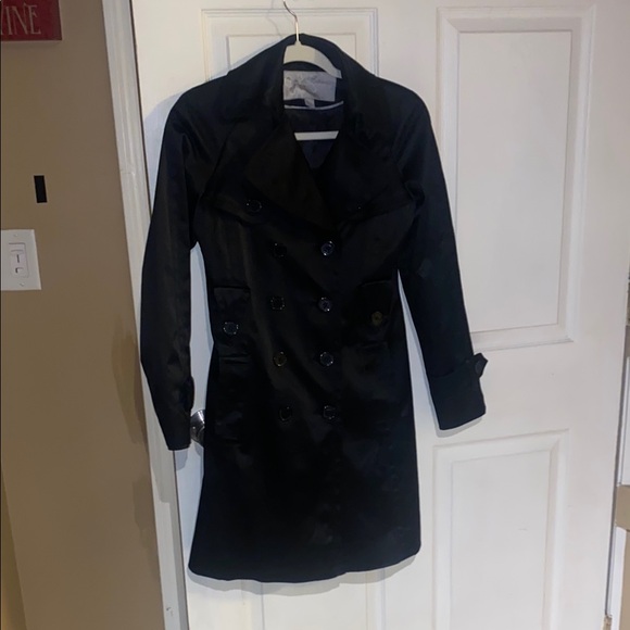 Jessica Simpson Black Trench Coat - Picture 4 of 5